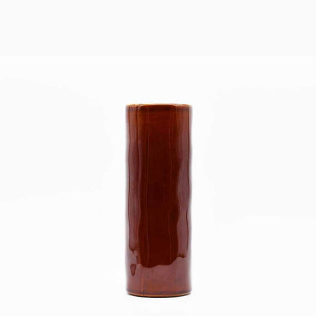 Vase rond en grès Acajou I Objet de décoration du Portugal Vase rond en grès "Acajou"