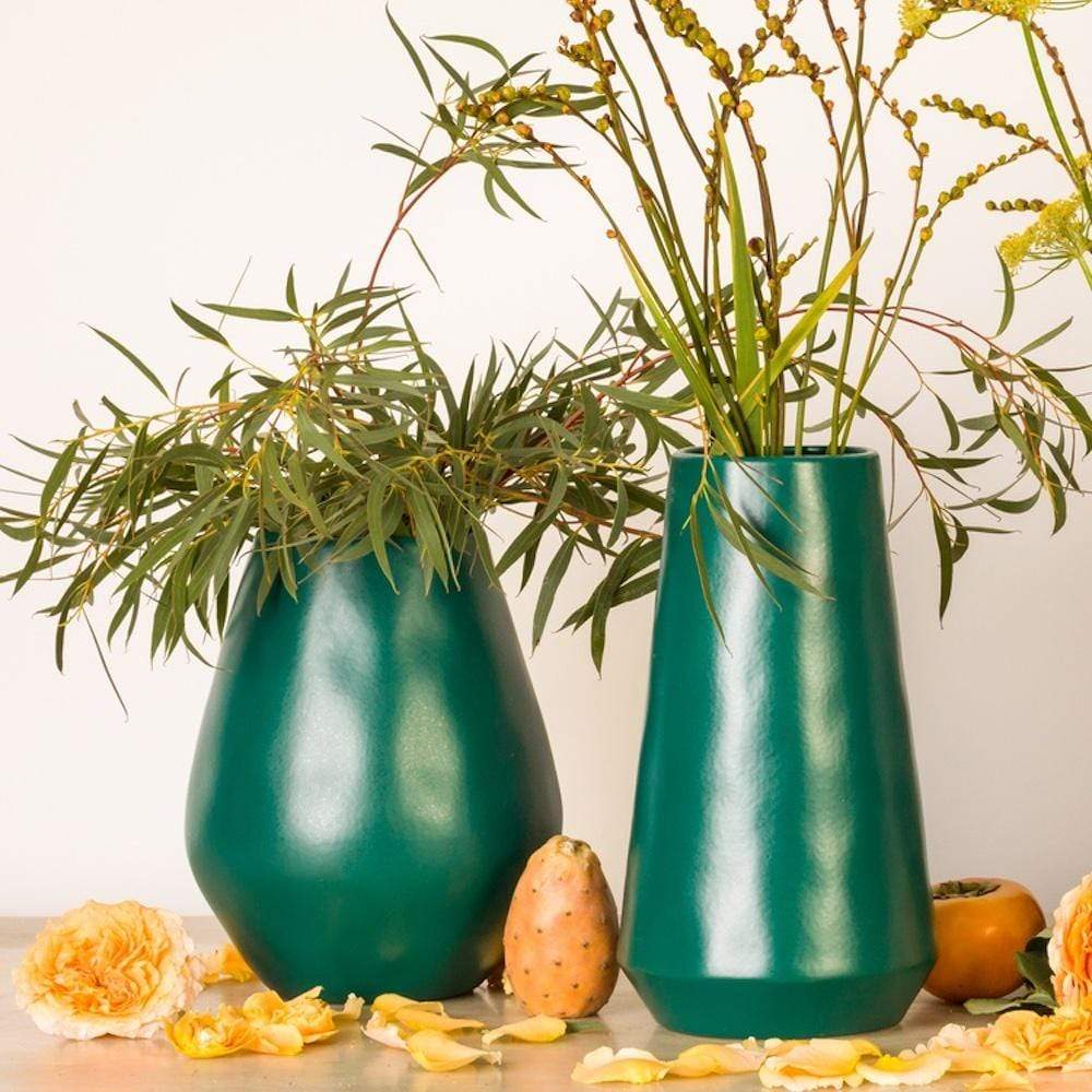 Vase rond en grès Eucalipto I Objet de décoration du Portugal Vase rond en grès "Eucalipto"