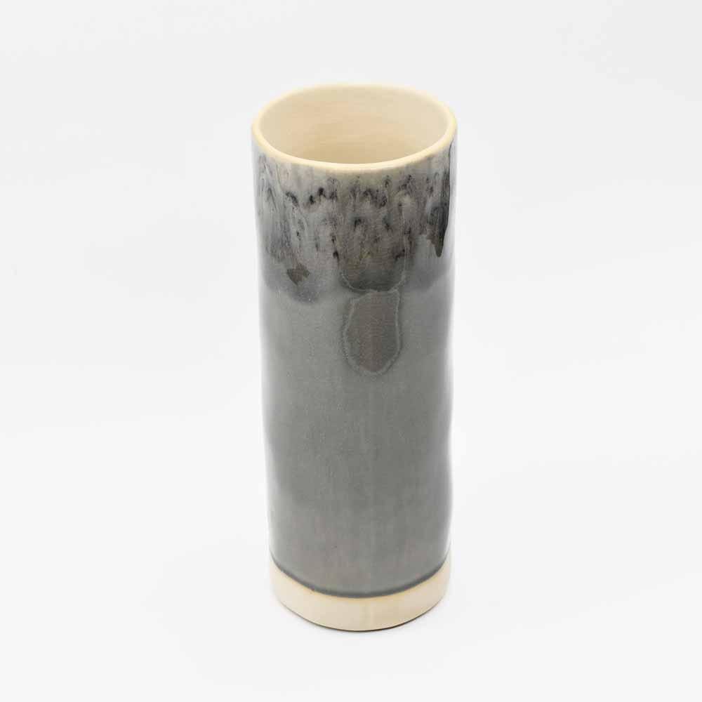 Vase rond en grès gris I Objet de décoration du Portugal Vase rond en grès gris "Madeira"