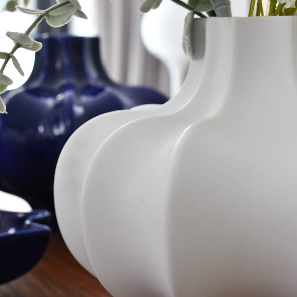 Vase unique en céramique blanche mate Vase en céramique - Blanc mat